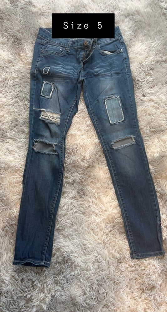 Dark blue jeans